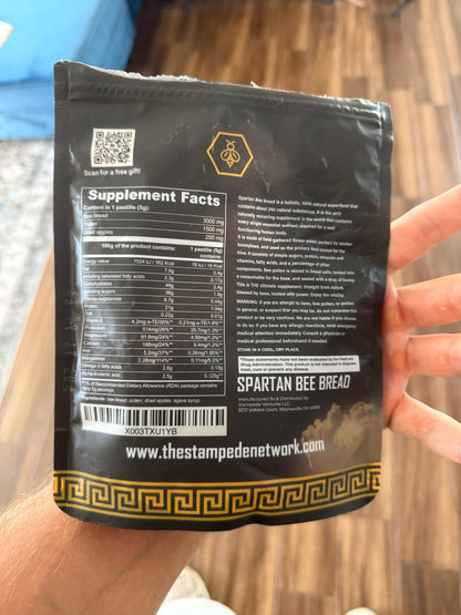 Spartan Bee Bread Chewables by The Stampede Network | Raw Organic Bee Bread Multivitamin