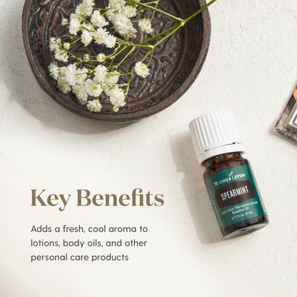 Spearmint Essential Oil 5ml by Young Living | Aromatic Comfort, Digestive and Wellness Support