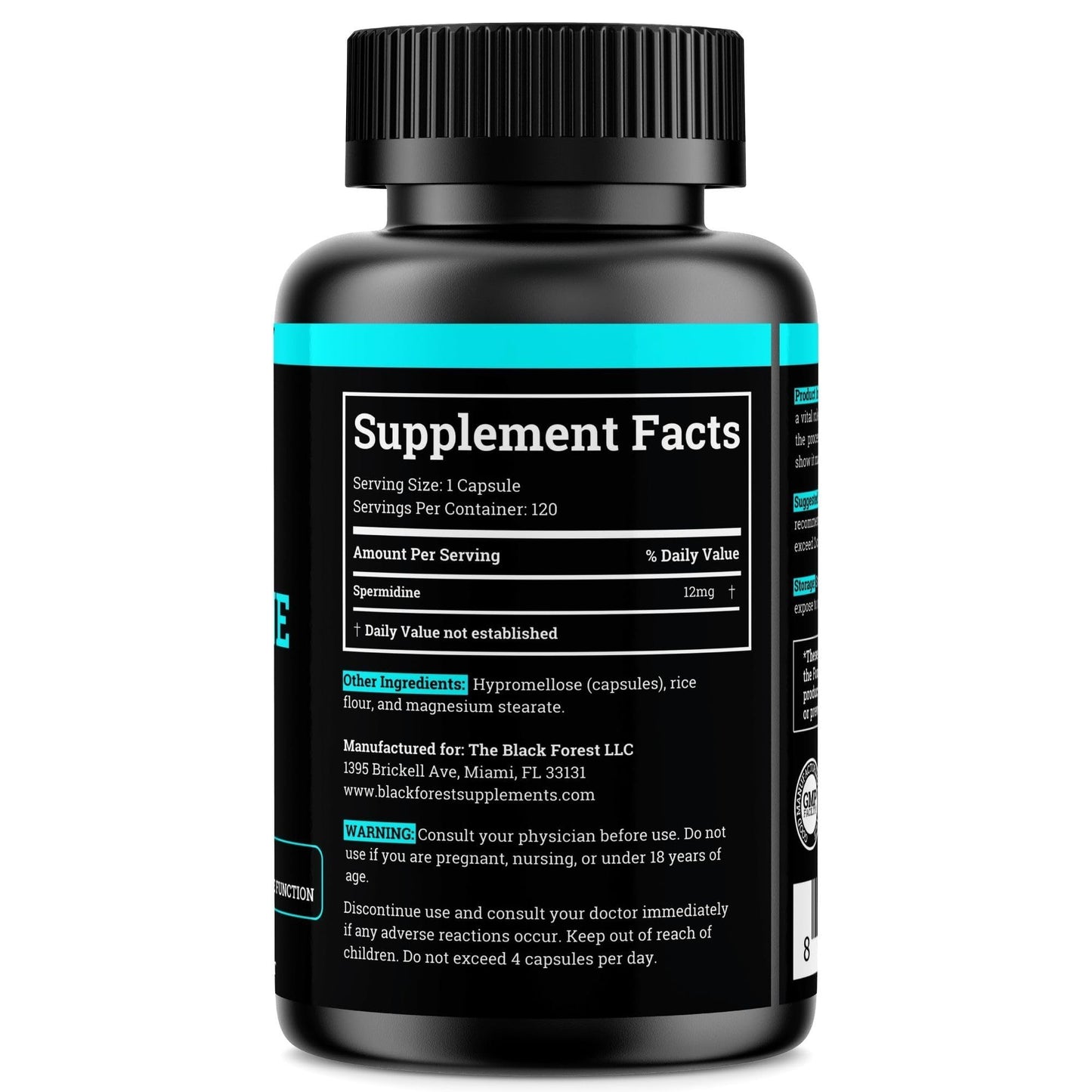 Spermidine Supplement 1440mg – 99% Pure, 4 Months Supply for Cellular Health