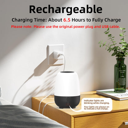 SPLITSKY 150ML Rechargeable Essential Oil Diffuser | 7-Hour Runtime, Cordless, 7-Color LEDs (Black)