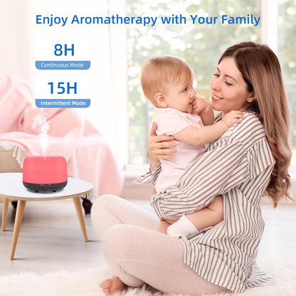 SPLITSKY 300ML Essential Oil Diffuser – Ultrasonic Aromatherapy Humidifier with Remote, 7 LED Colors, Auto-Off