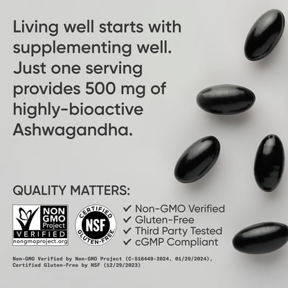 Sports Research Ashwagandha Softgels with Coconut MCT Oil – 120 Count – Shoden 35% Withanolides | Vegan & Gluten Free
