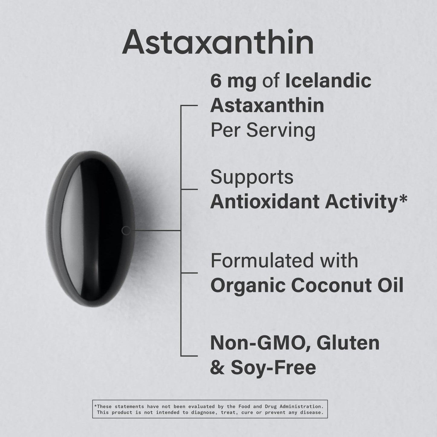 Sports Research Astaxanthin 6mg with Organic Coconut Oil - 120 Softgels | Non-GMO, Gluten Free
