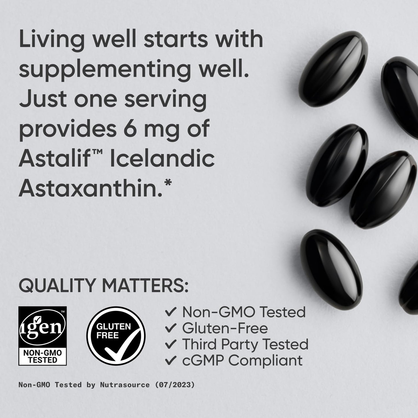 Sports Research Astaxanthin 6mg with Organic Coconut Oil - 120 Softgels | Non-GMO, Gluten Free
