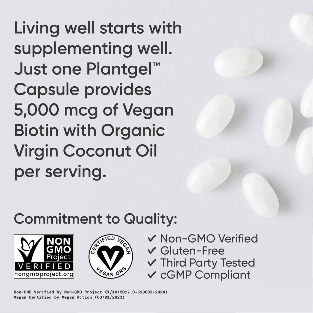 Sports Research Biotin 5,000 mcg with Organic Coconut Oil | Healthy Hair & Skin