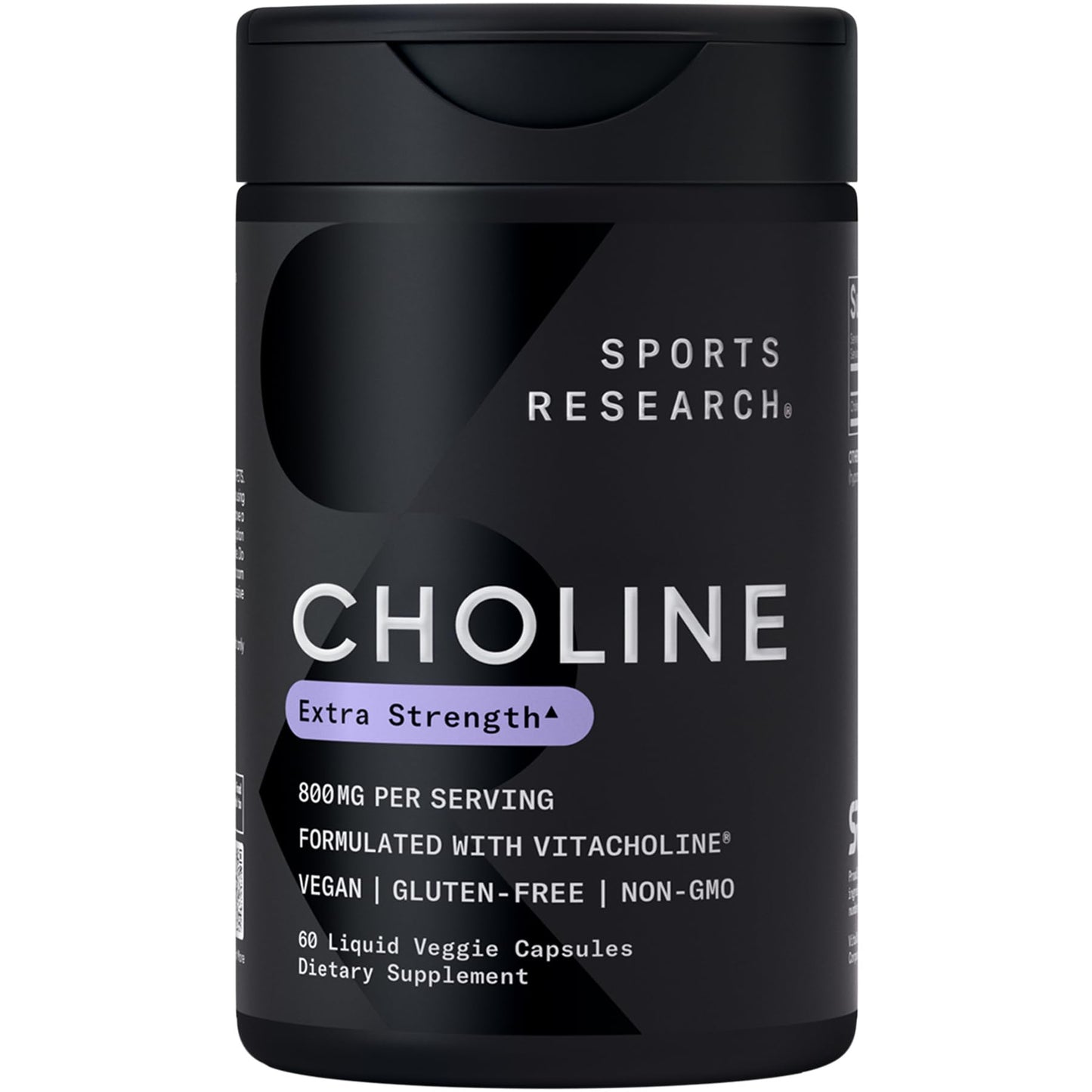 Sports Research Choline 800 mg | VitaCholine for Focus | Vegan Certified