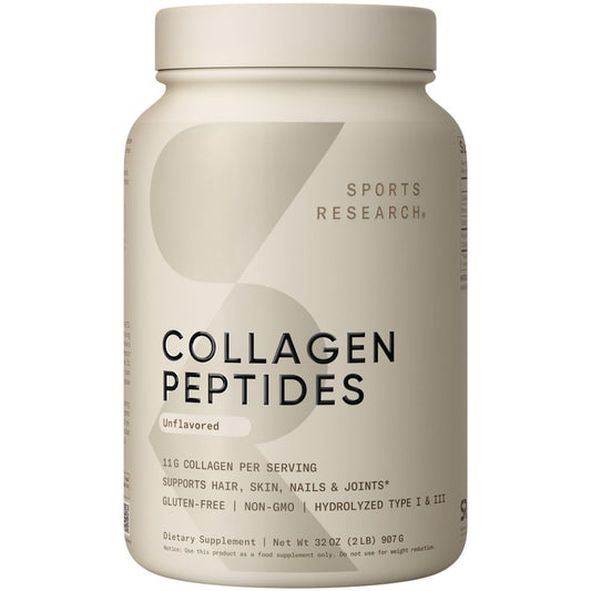 Sports Research Collagen Peptides – Hydrolyzed Type I & III Powder