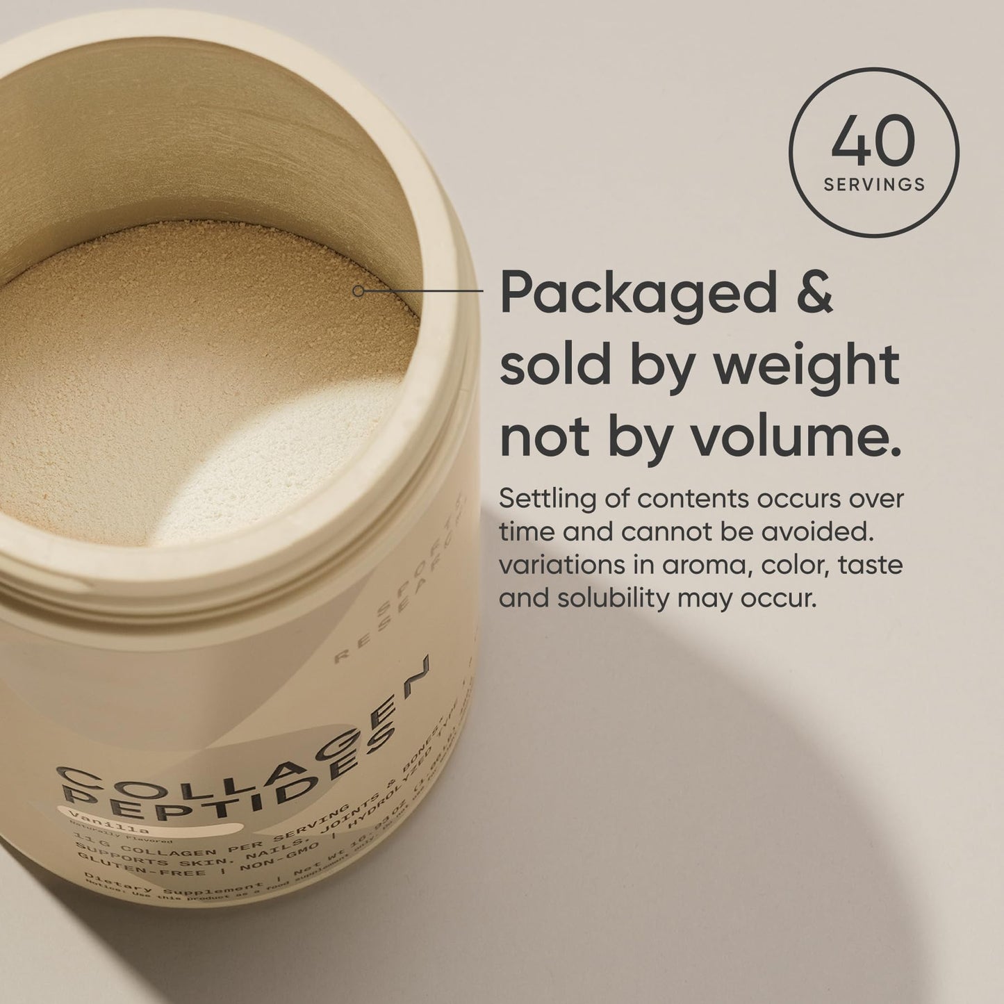 Sports Research Collagen Peptides – Hydrolyzed Type I & III for Skin & Joints