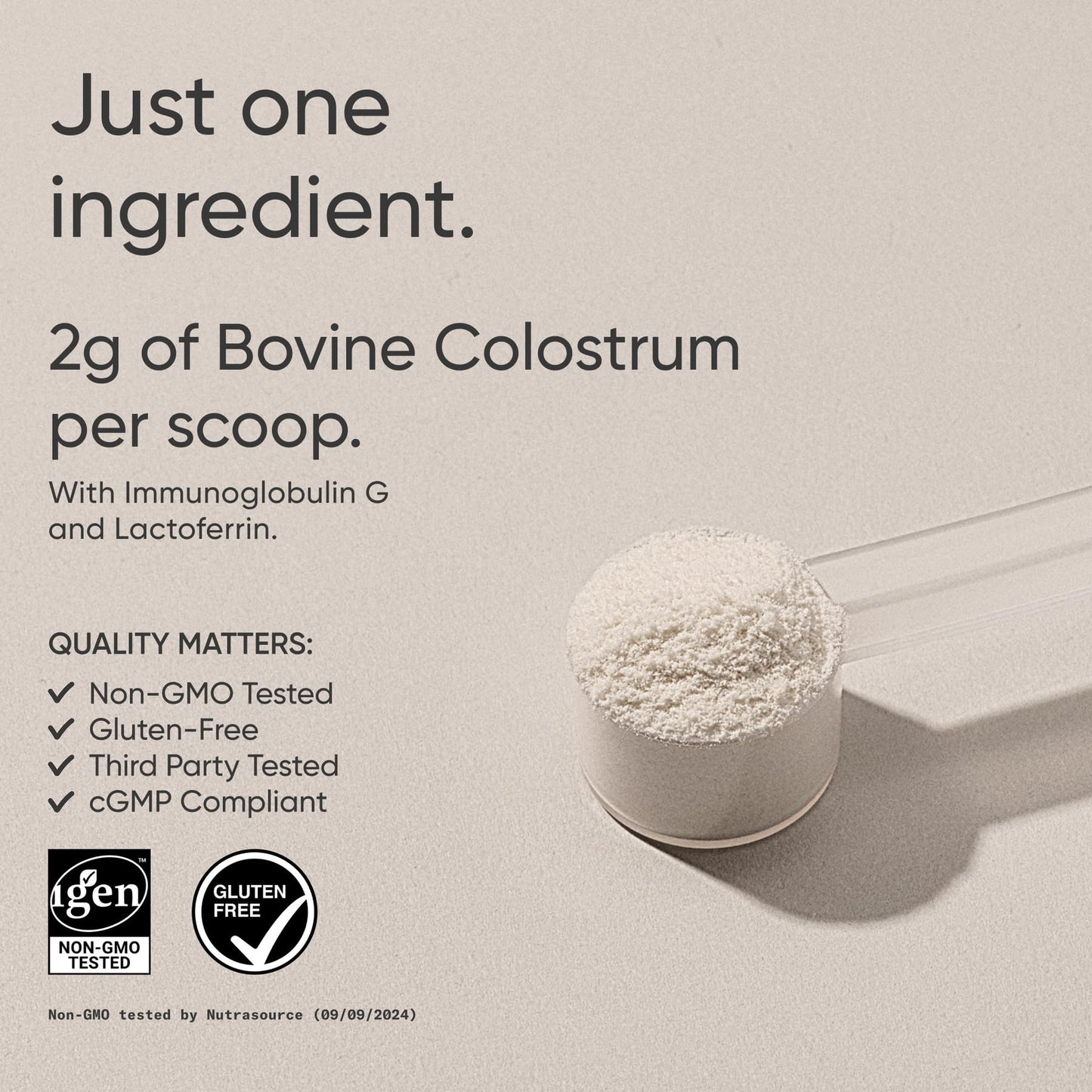 Sports Research Bovine Colostrum Powder – Easy Mix, Single-Ingredient Superfood for Gut Health & IgG Rich Support – U.S. Sourced, Non-GMO, Gluten Free – 75 Servings (Unflavored)