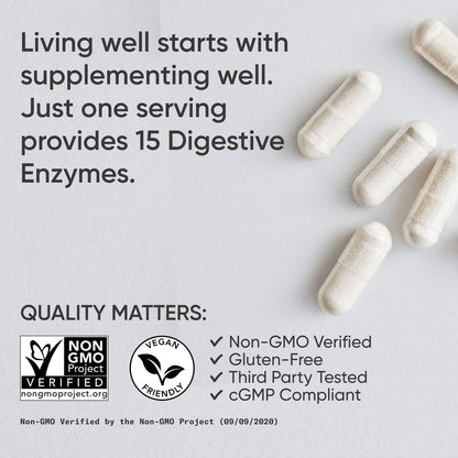 Sports Research Digestive Enzymes with Probiotics & Ginger - Plant-Based, Non-GMO, Vegan - 90 Veggie Capsules