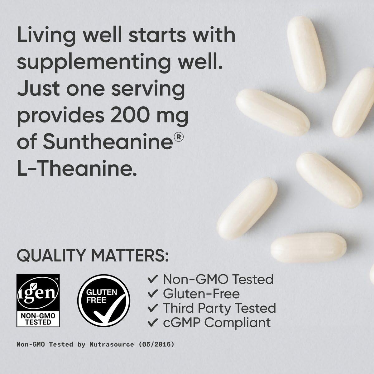 Sports Research Double Strength L-Theanine – Suntheanine Softgels, 200mg, 60 Count