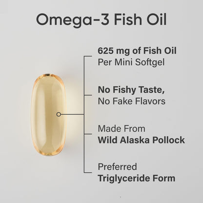 Sports Research Omega-3 Mini-Softgels — Wild Alaska Pollock, MSC Certified, 120 Count