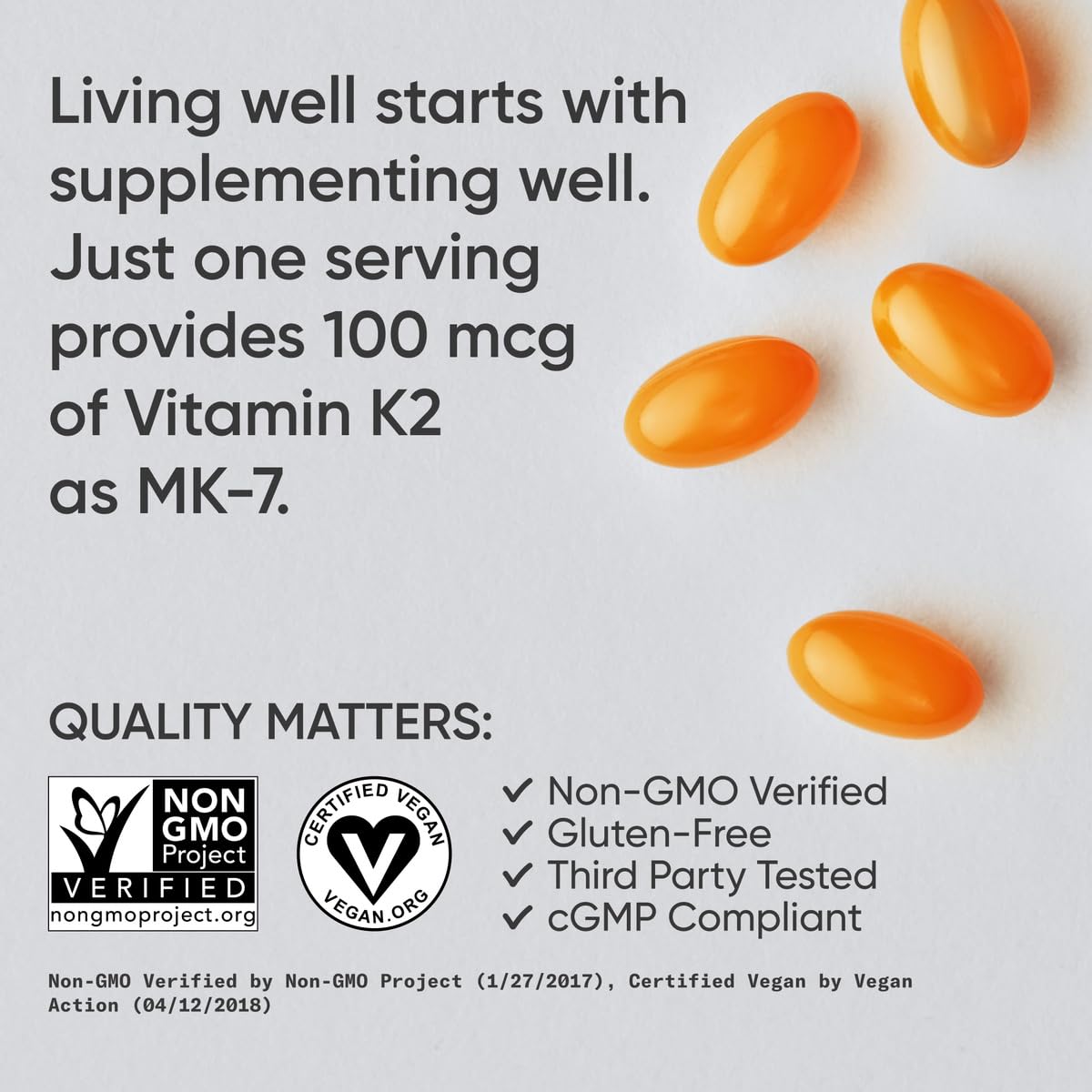 Sports Research Vitamin K2 MK-7 100mcg in Coconut MCT Oil – 120 Veggie Softgels