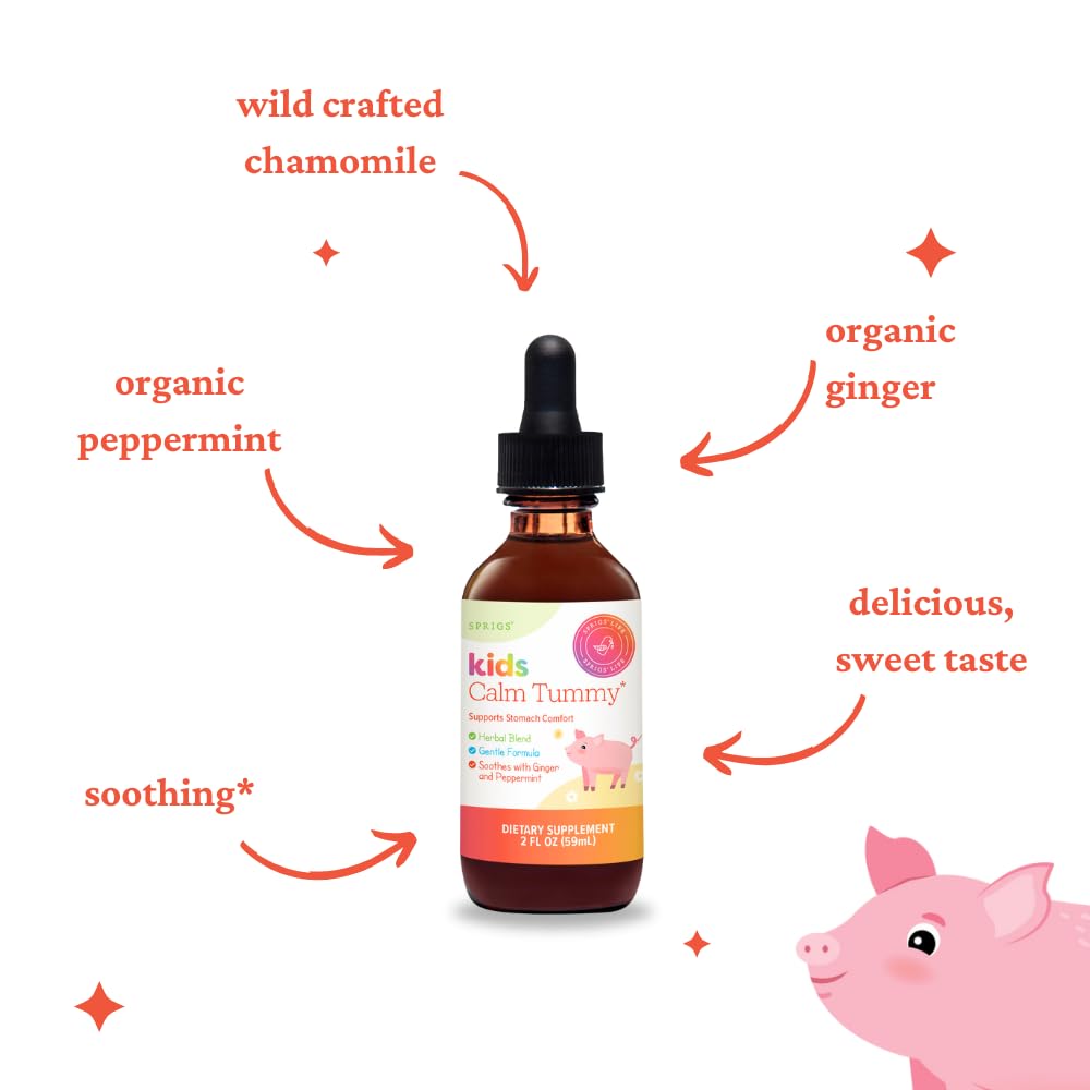 SPRIGS Kids Calm Tummy - 2 fl oz | Digestive Support for Children