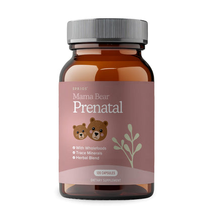 SPRIGS Mama Bear Prenatal Vitamins for Women, 120 Capsules | Pregnancy, Conception & Nursing