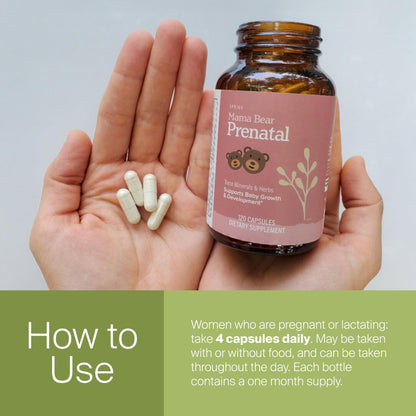 SPRIGS Mama Bear Prenatal Vitamins for Women, 120 Capsules | Pregnancy, Conception & Nursing