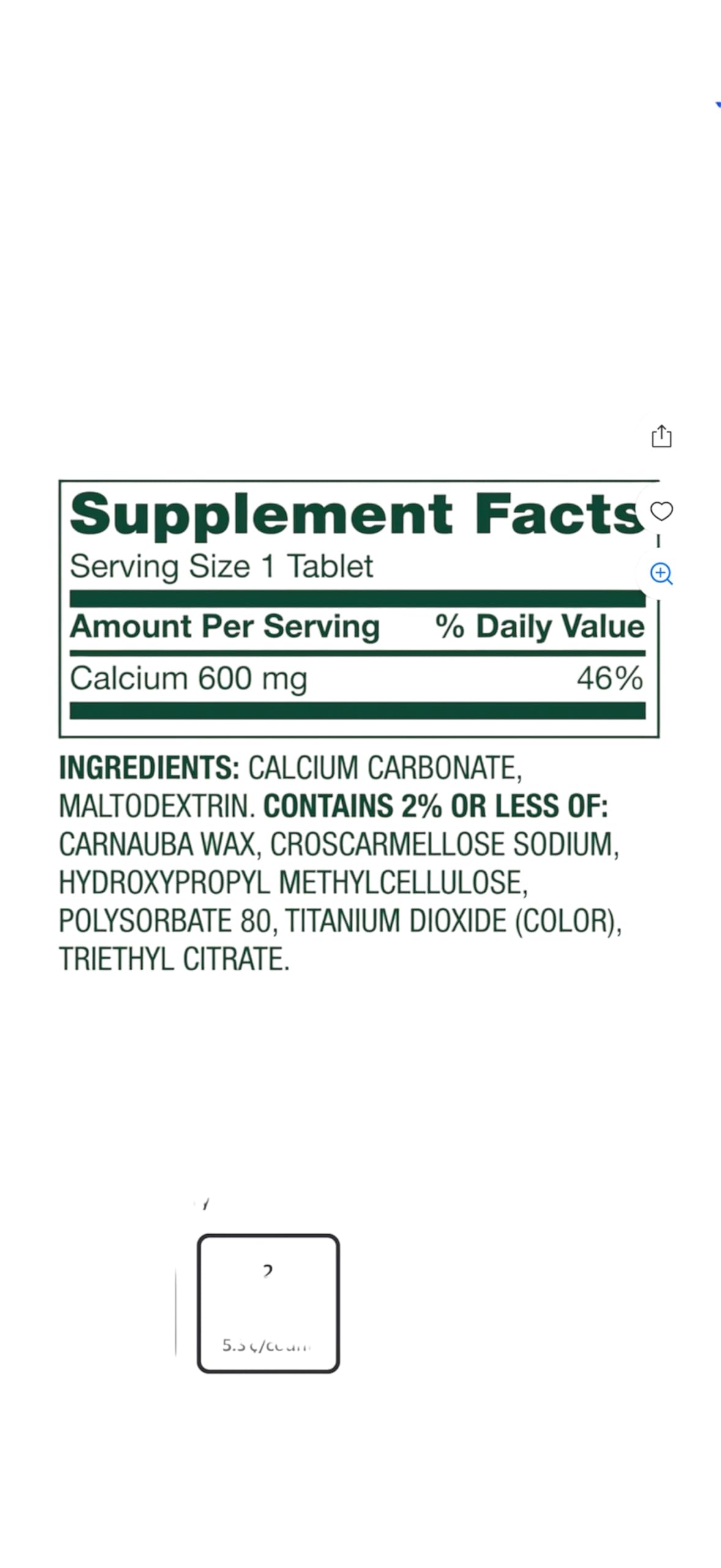 Spring Valley Calcium Bone Health Dietary Supplement Tablets – 600 mg Calcium, 200 Count (Pack of 2)