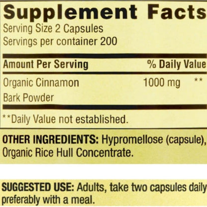 Spring Valley Cinnamon 1000 mg - 400 Count Capsules with Pill Organizer