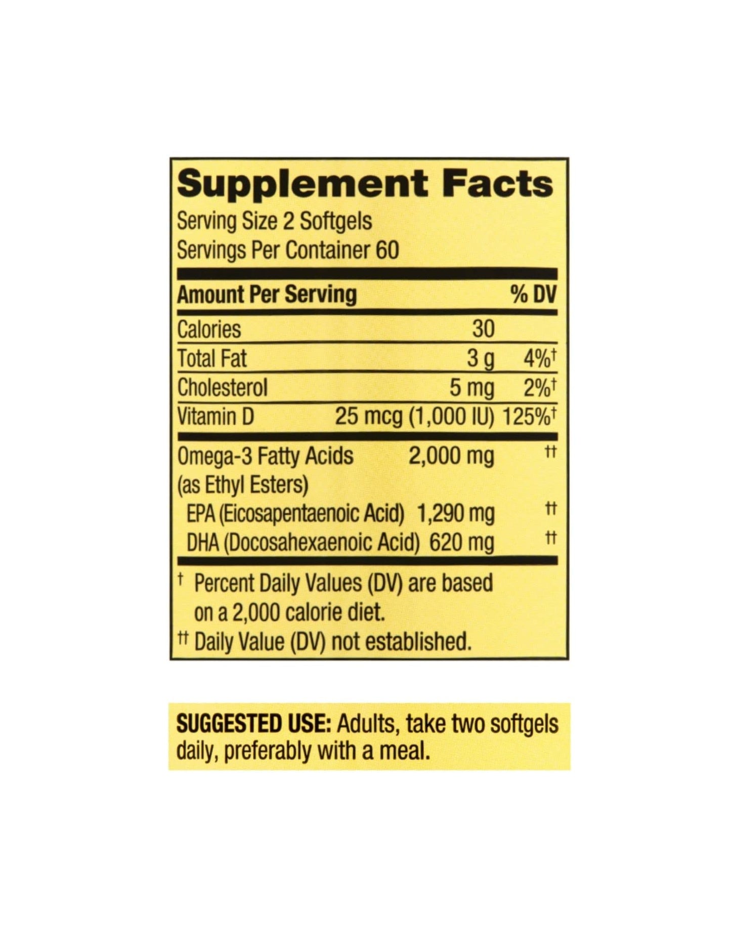 STS Home Spring Valley Omega-3 from Fish Oil 2000 mg Maximum Care — 120 Count