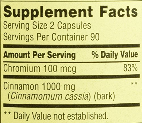 Spring Valley Cinnamon 500mg + Chromium Twin Pack – 2 x 180 Capsules