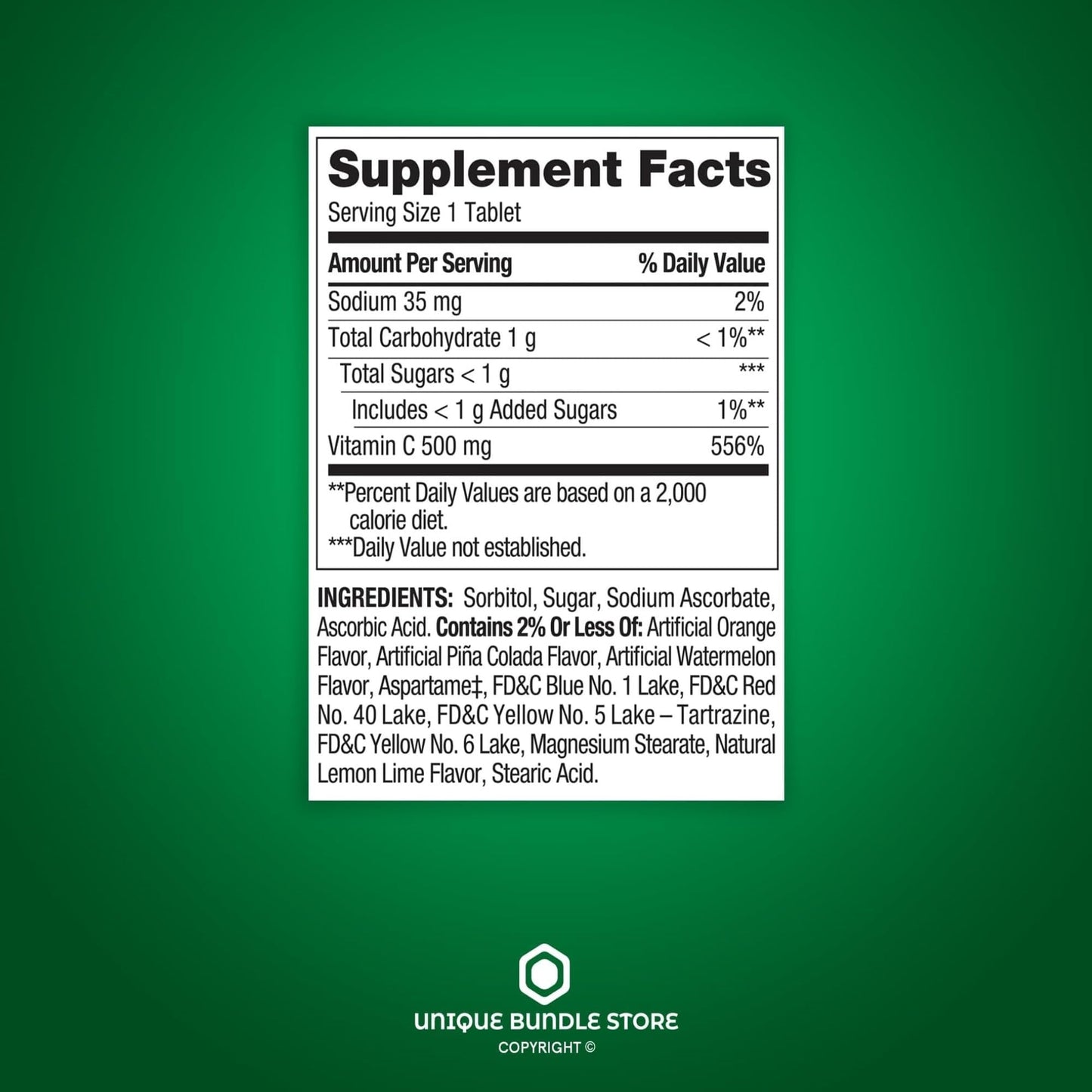 Spring Valley Vitamin C 500mg Chewable Tablets – Tropical Fruit Flavor, 200 Count (Pack of 2)
