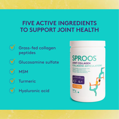 SPROOS Joint Collagen Mango Turmeric 337g | 7 g Collagen per Serving