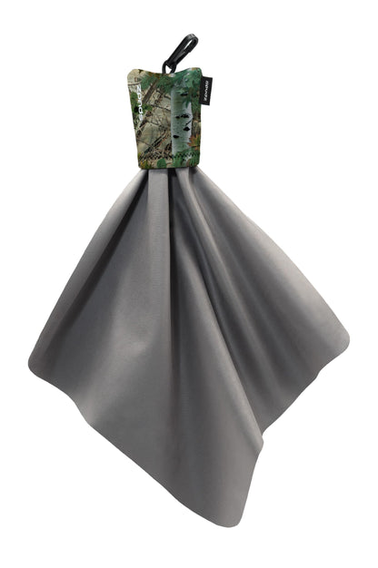 SPUDZ Classic Microfiber Lens Cleaner – Clip-On Pouch, Washable | 10x10 in Alpine Mountain Camo