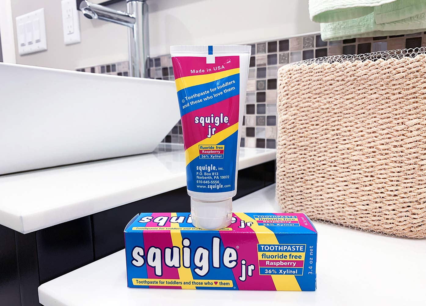 Squigle Jr Toothpaste 2 Pack – For Infants & Toddlers, Travel, No SLS