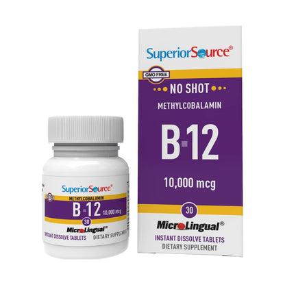 Superior Source No Shot B-12 10000 mcg Sublingual Tablets
