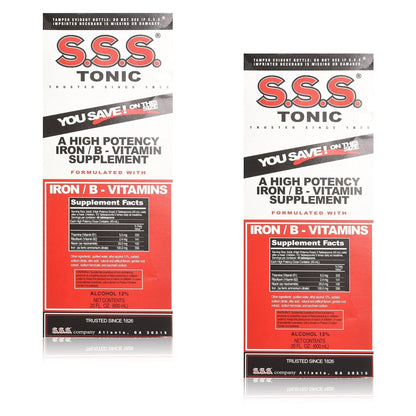 S.S.S. Tonic Iron & Vitamin B Liquid — 20 oz Pack of 2