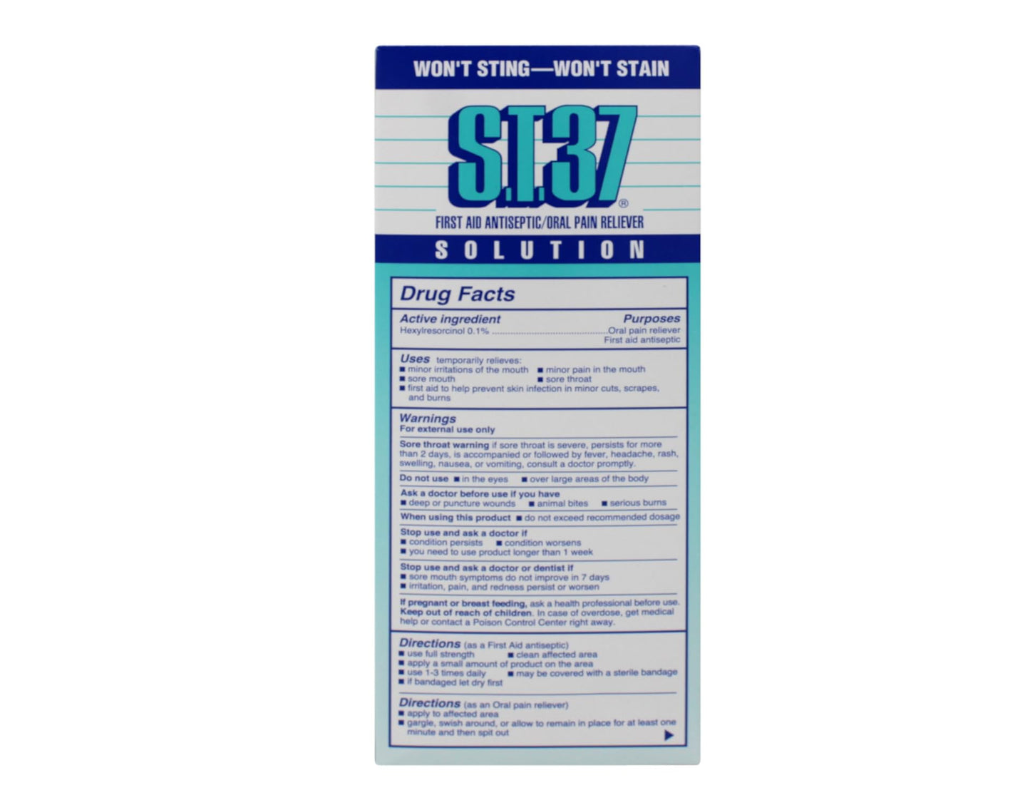 ST 37 First Aid Antiseptic Solution 16 oz (Pack of 2)