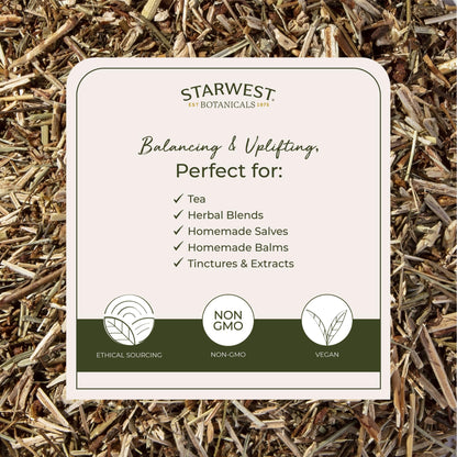 Starwest Botanicals Organic Dried St. John's Wort – Loose Leaf Herb, 1 lb