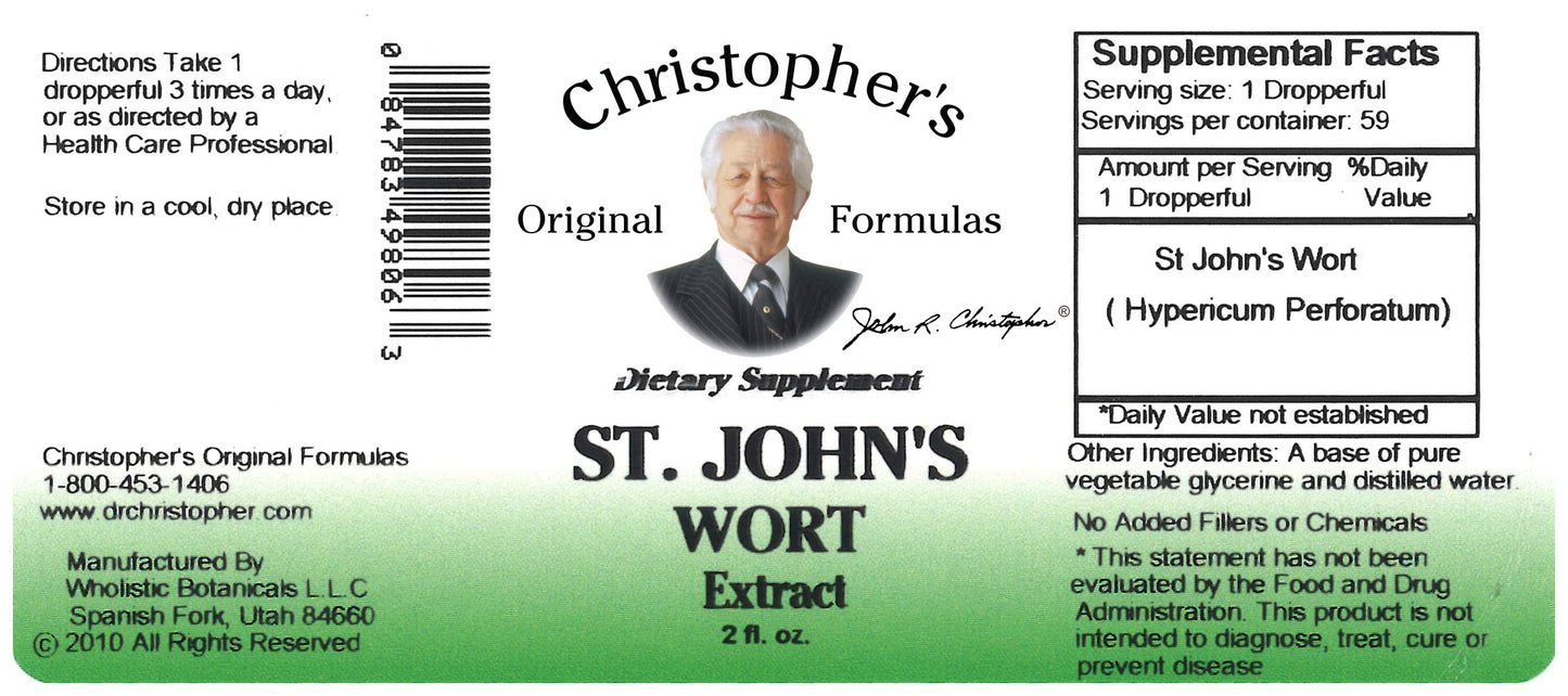 St. John's Wort Glycerite 2 oz | Dr. Christopher's Herbal Extract