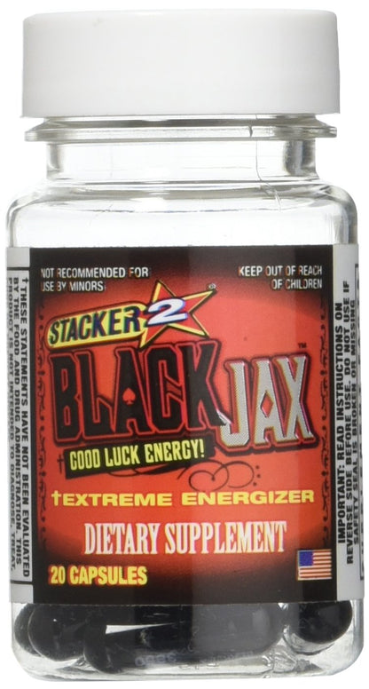 Stacker 2 Black Jax Capsules – 20 Capsules | Herbal Energy Supplement