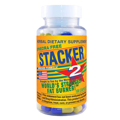 Stacker 2 Fat Burner Capsules – Ephedra Free, 100-Count Bottle | NVE Pharmaceuticals