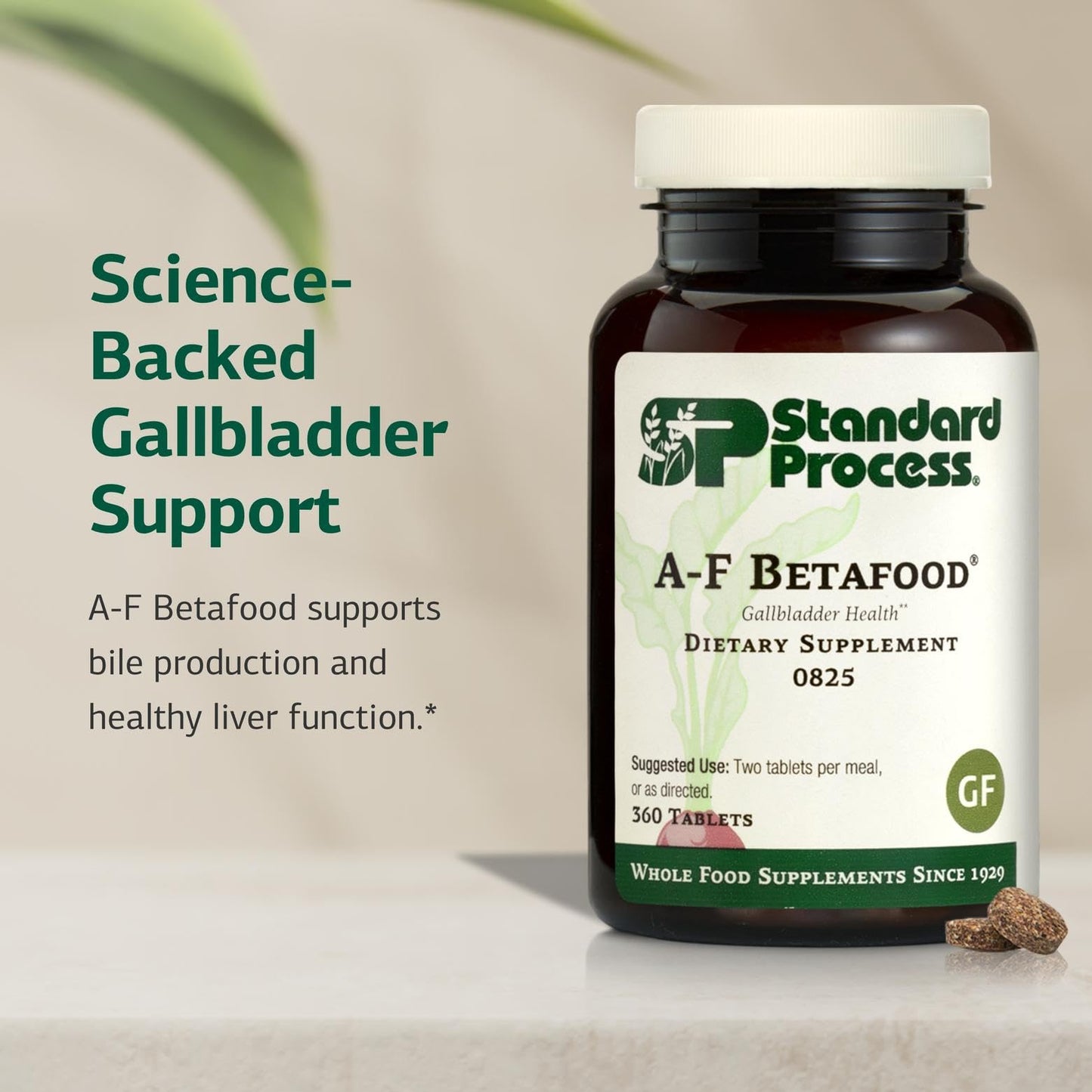 Standard Process A-F Betafood – Gluten-Free Liver & Gallbladder Support with Vitamin A, Iodine & B6