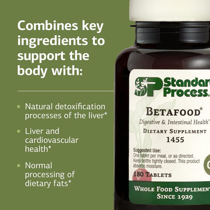 Standard Process Betafood - Digestive & Liver Health (180 Tabs) - Vegan