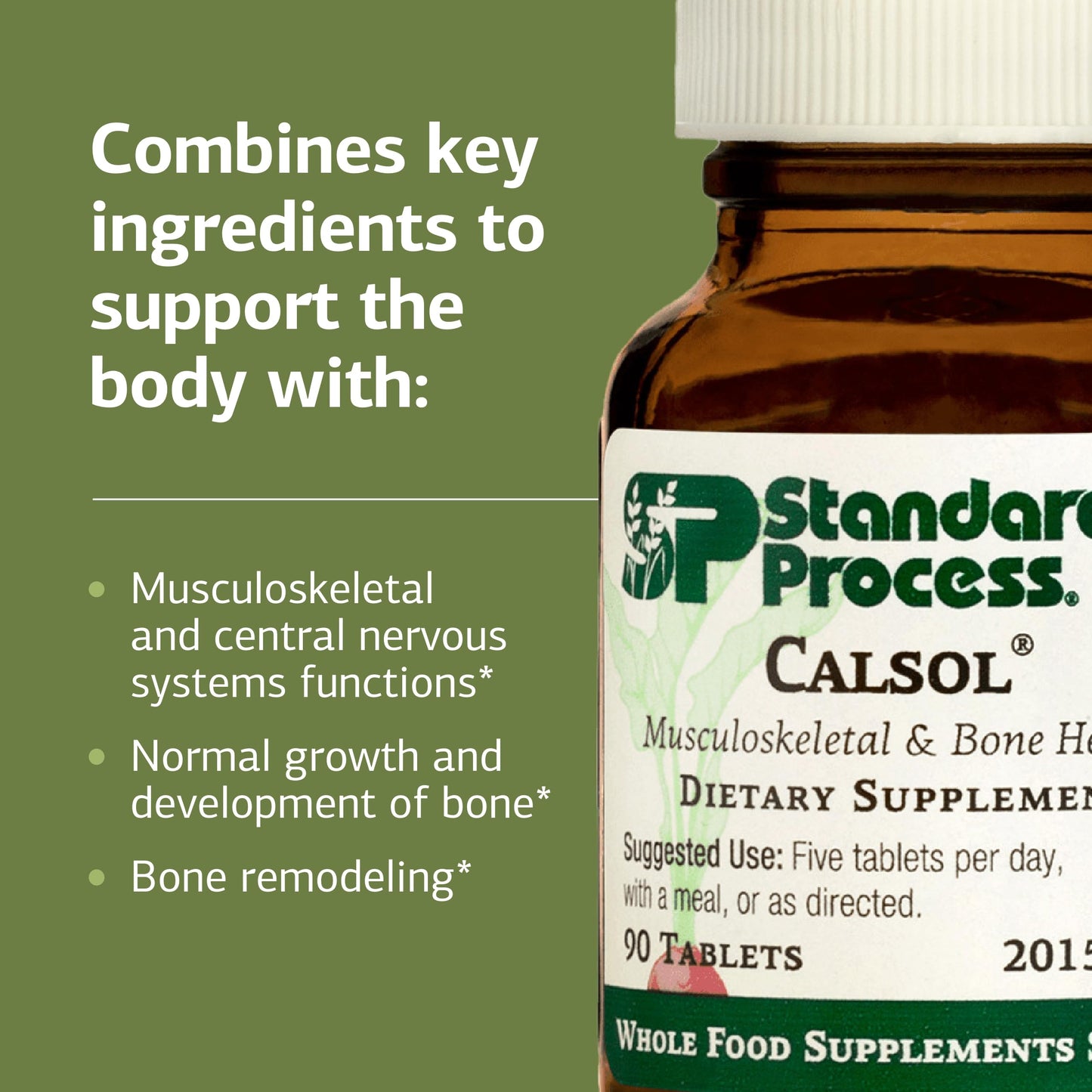 Standard Process Calsol – Musculoskeletal & Bone Health Supplement