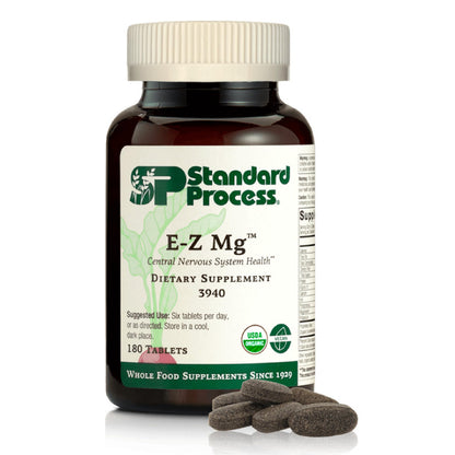 Standard Process E-Z Mg – Central Nervous System Support | Magnesium, Iron & Vitamin K1 | 180 Tablets