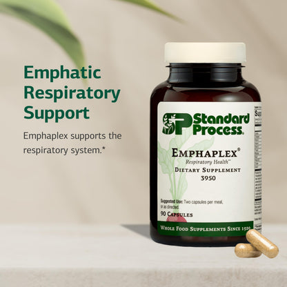 Standard Process Emphaplex | Respiratory Support & Cellular Energy – 90 Capsules (45 Servings)