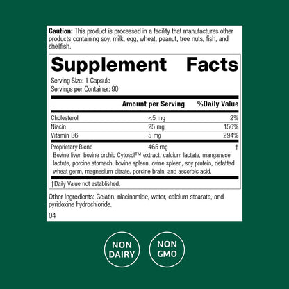 Standard Process Orchex - Whole-Food Nervous System Support, Mental Clarity & Stress Adaptability | 90 Capsules
