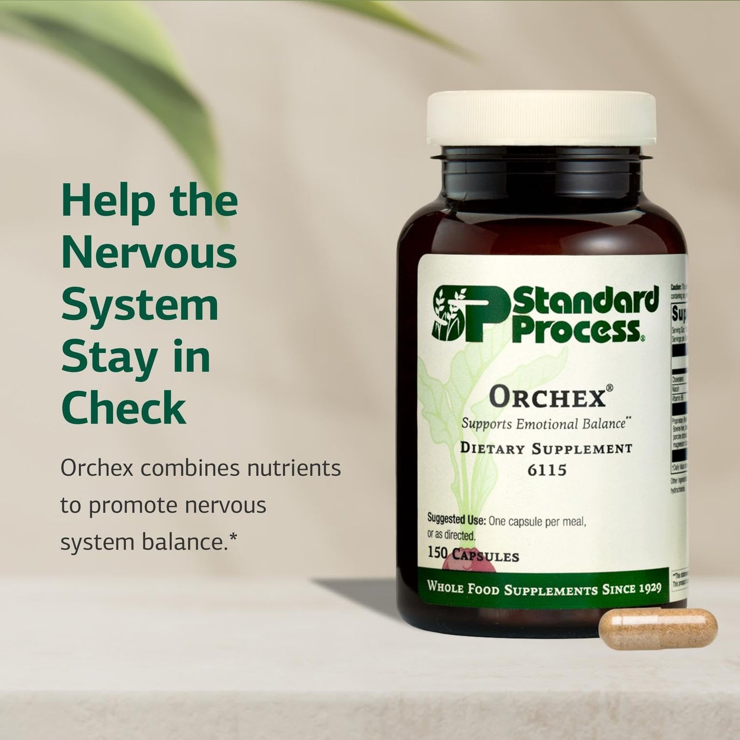 Standard Process Orchex - 150 Capsules | Calming Support & Focus