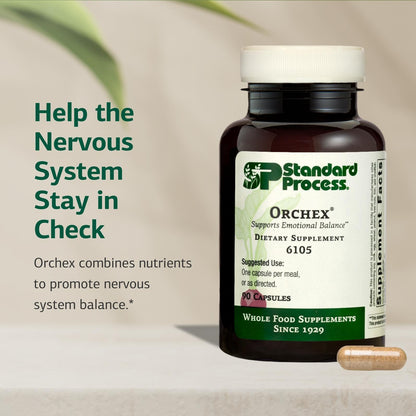 Standard Process Orchex - Whole-Food Nervous System Support, Mental Clarity & Stress Adaptability | 90 Capsules