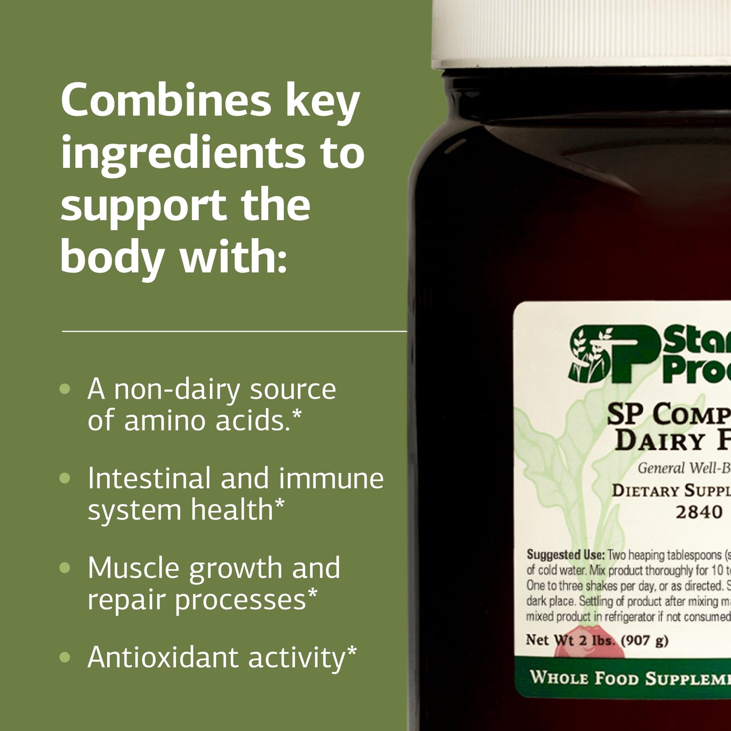 Standard Process SP Complete Dairy-Free Rice Protein Powder – Gut, Liver & Immune Support | Vegan & Gluten-Free | 2 lb