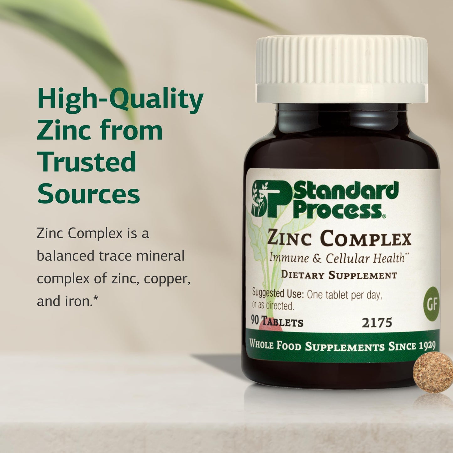 Standard Process Zinc Complex – Enzyme Function & Immune Support (90 Tablets)