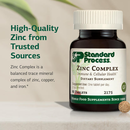 Standard Process Zinc Complex – Enzyme Function & Immune Support (90 Tablets)
