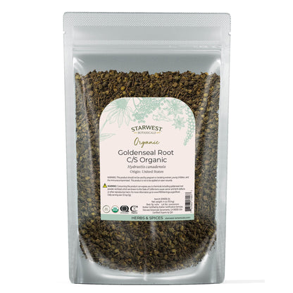 Starwest Botanicals Organic Goldenseal Root - 4 oz Pouch, Hydrastis canadensis