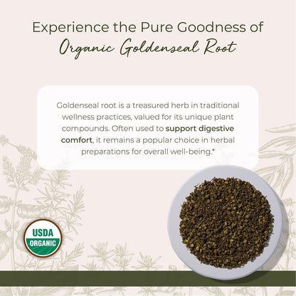 Starwest Botanicals Organic Goldenseal Root - 4 oz Pouch, Hydrastis canadensis