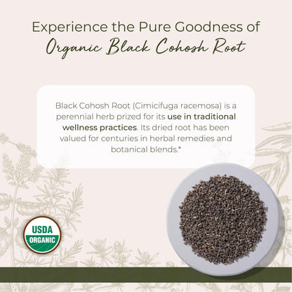 Starwest Botanicals Organic Black Cohosh Root - 4 oz | Cut & Sifted, Kosher, Non-GMO