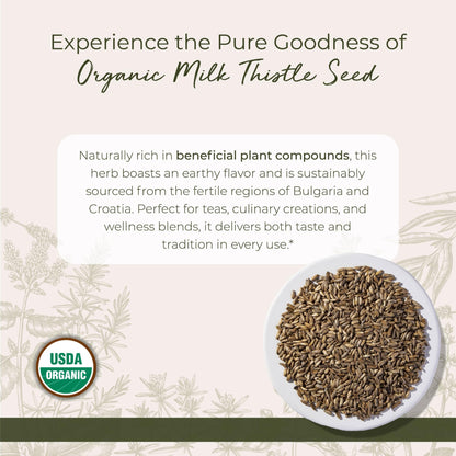 Starwest Botanicals Organic Milk Thistle Seed – 1 lb Bulk, Kosher & Non-GMO